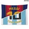 Custom Name Lionel MessiPrinted Tapestry – Wall Hanging for Bedrooms, Dorms, and Home Decor