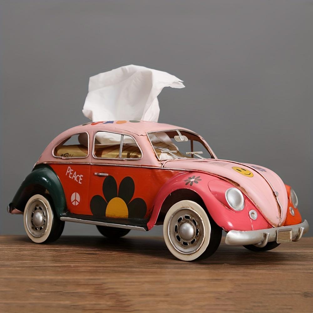 Креативная винтажная коробка для салфеток в американском стиле для автобуса, декоративный элемент для гостиной, служащий держателем салфеток и украшением для автомобиля.