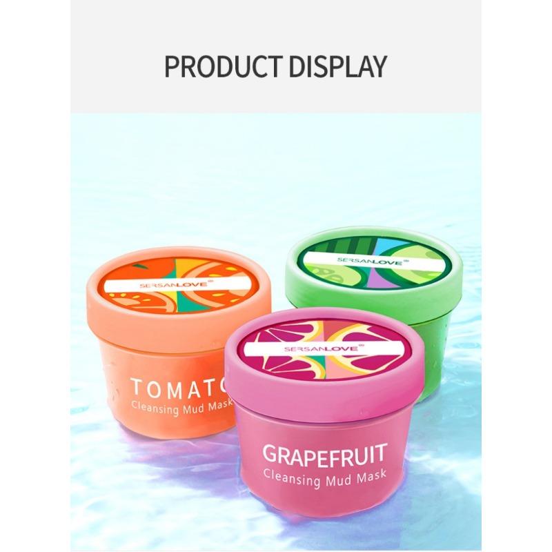 Очищающая грязевая маска, очищающая фрукты и овощи, контроль жирности, удаление черных точек, глубокая очистка пор, увлажняющая маска для лица