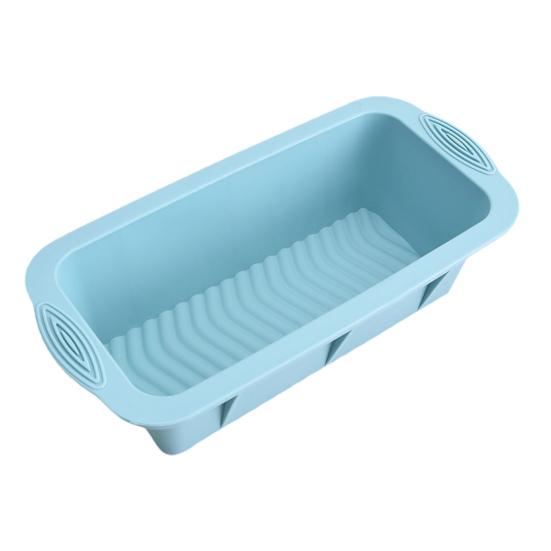 Baking Reusable Easy To Release High Temperature Resistant Bottom Line Design Bakeware Silicone Rectangle Shape Bread Mold