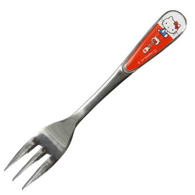 Sanrio Hello Kitty Вилка из нержавеющей стали 14 см Baira Generation Heisei Showa Heisei Ретро-посуда Товары для котят Разные товары Серебро 70-х