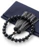 Prayer Beads for Men Traditional Crafts Supervised by Funeral Funeral Juju Informal Prayer Beads for Men Black Onyx [Fukushodo] [Kyoto Professionals]