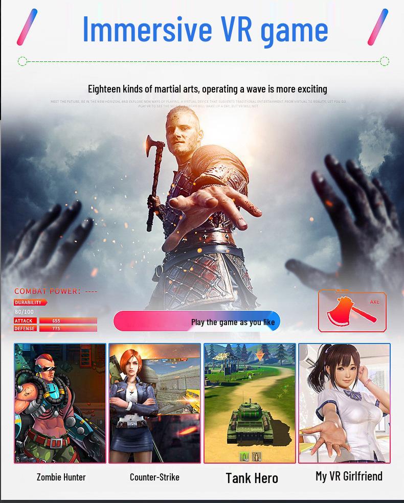 Умные очки VRPARK: VR-гарнитура высокого разрешения для фильмов и игр с Bluetooth - Всё в одном