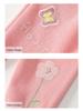 2025 Autumn Pink Floral Girls' Long Sleeve Sweatshirt & Joggers Two-Piece Set