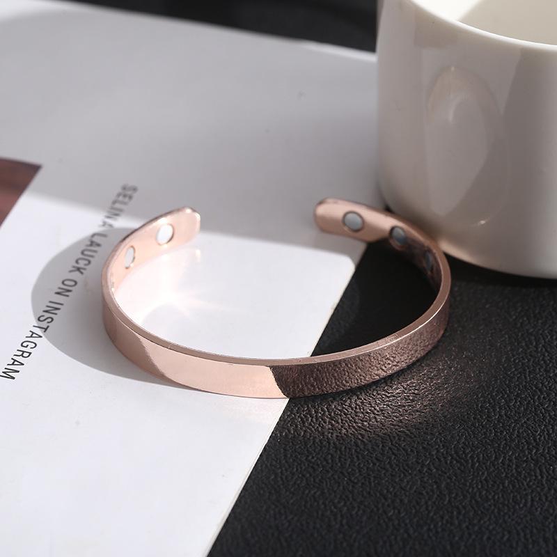 Магнитный открытый браслет Rose Gold для мужчин и женщин - Ювелирные изделия в европейском и американском стиле