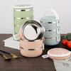 Portable Stainless Steel Thermal Lunch Box Multi-Purpose Microwave Bento Box With Lids Suitable for Home Use or Take-Out