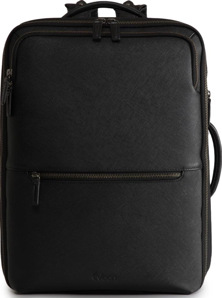 Backpack Leather Genuine Leather Backpack Business Backpack 32L Large Capacity Backpack with Expansion Function Inch [Evoon] Multi-Business Men's 15.6