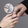 2PCS Fashion Rose Couple Open Ring
