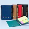 Snap-On Combination Note Pad Set with Ballpoint Pen Graduation Inspirational Kraft Spiral Notebook with Sticky Index Tags