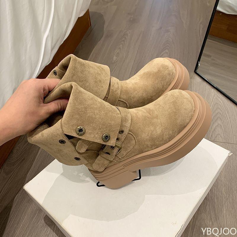 Женские новые весенне-осенние одинарные ботинки в стиле ретро, толстая подошва, простые, удобные, универсальные короткие ботинки для повседневной носки