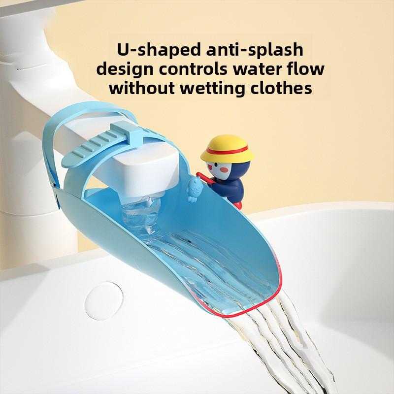 Cartoon Silicone Faucet Extender for Kids Baby Hand Washing Splash Proof Water Guide Sink Accessory Home Child Kitchen Supplies
