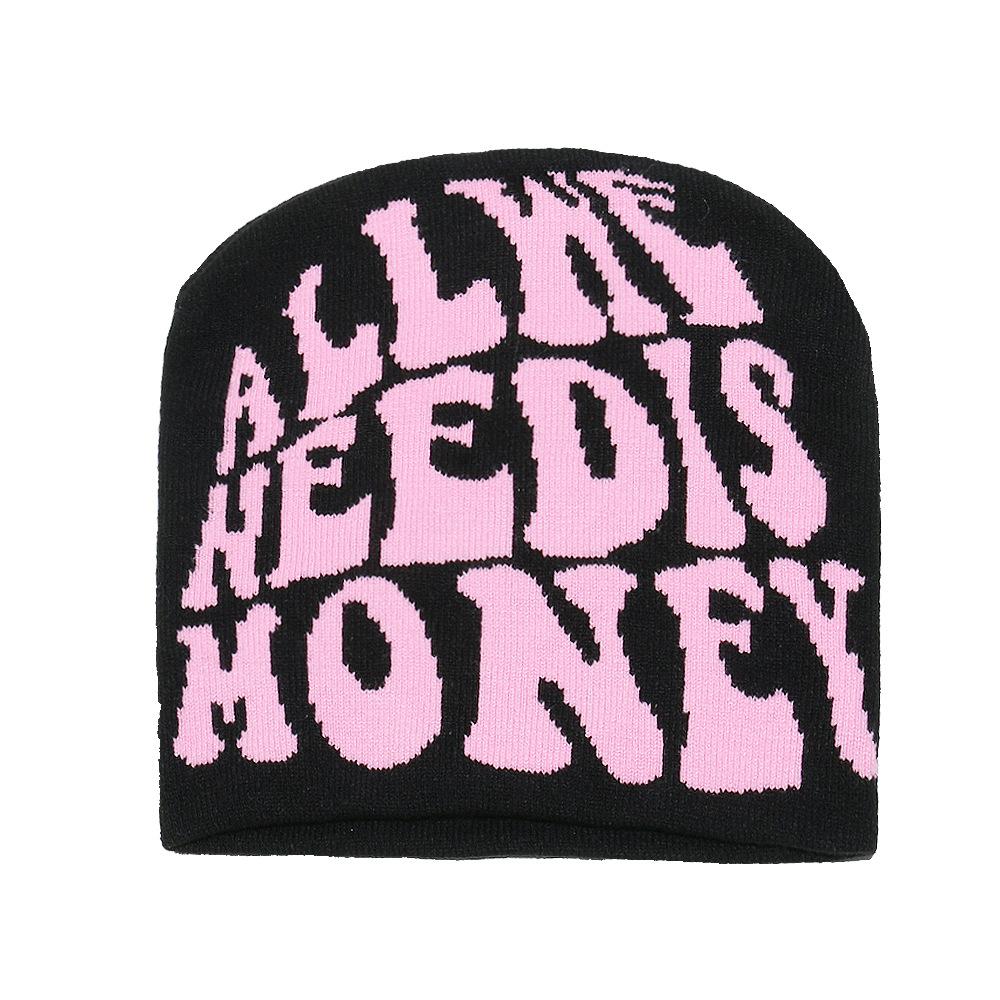 Зимняя новая мужская и женская шерстяная шапка-пуловер Y2K, жаккардовая надпись, персонализированная модная хип-хоп вязаная шапка