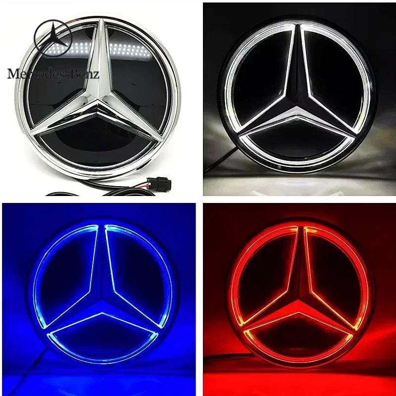 Автомобильная наклейка Benz 2026 Новая Для автомобиля Benz Логотип на передней решетке Светоотражающая поверхность Светодиодный значок Эмблема Светящийся Декоративный свет Для Mercede
