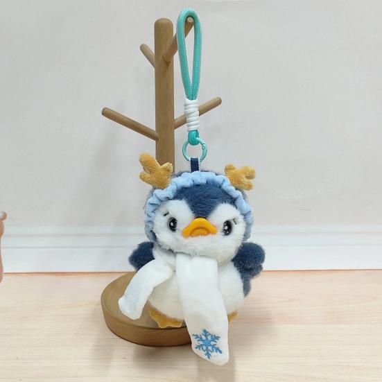 Yousheng Mini Penguin Keychain Toy Stuffed Plush Animal Pendant Boys Girls Hanging Ornament Bags Phones Cars Versatile Decoration