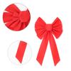 Рождественский красный тканевый бант, большой многоразовый DIY, рождественская елка, подарочная коробка, украшение венок, праздничный бант, товары для вечеринок