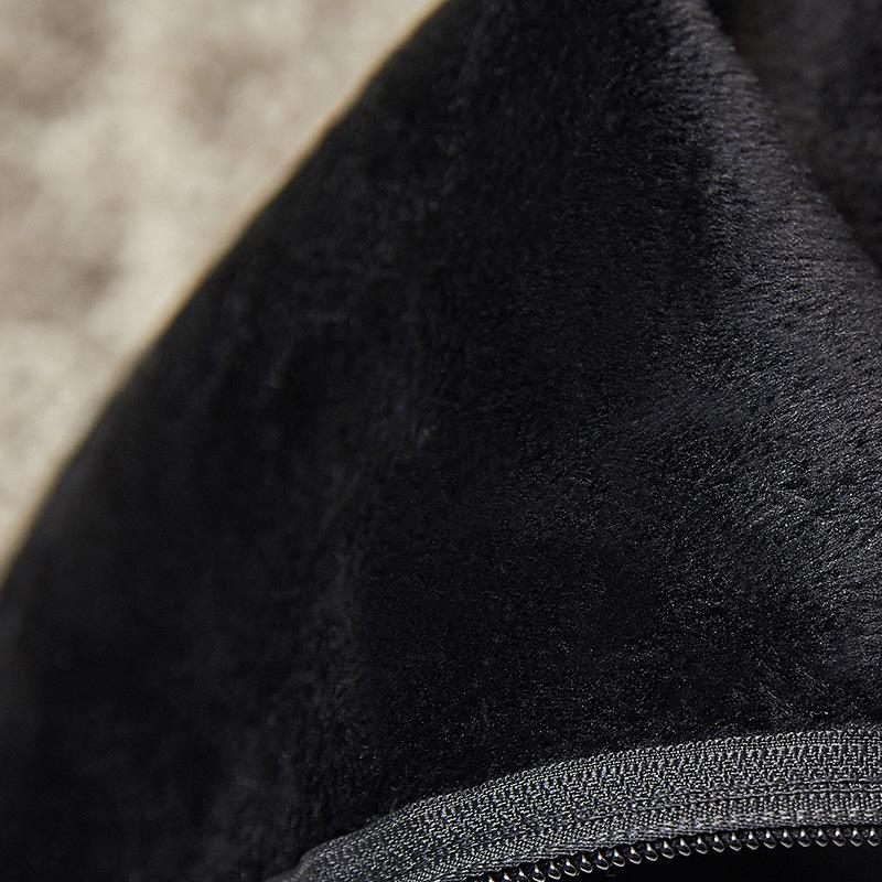 Индивидуальные кожаные ботинки женские осень и зима 2025 новые повседневные высокие ботинки рыцарские ботинки в британском стиле бархатные повседневные женские ботинки