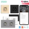 Bseed Zigbee Europe Russia Standard Plastic Wall Smart Power Socket Plug Work With Tuya Gateway Smart Life Alexa App Four Colors