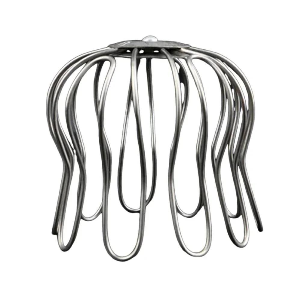 Нержавеющая сталь Слив для пола Кровельный Балконный Водосток Защитная решетка Фильтр Защита от засорения Колпак для дождевой трубы Наружный Дренаж Сантехнический фитинг