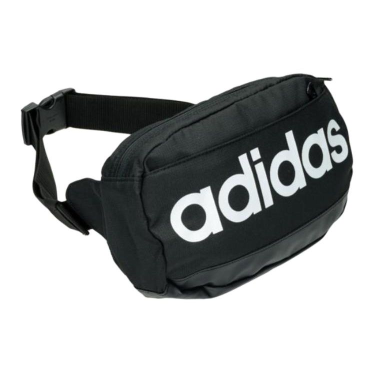 adidas Сумка на пояс с молнией и логотипом-буквой, унисекс, черная AJ9974