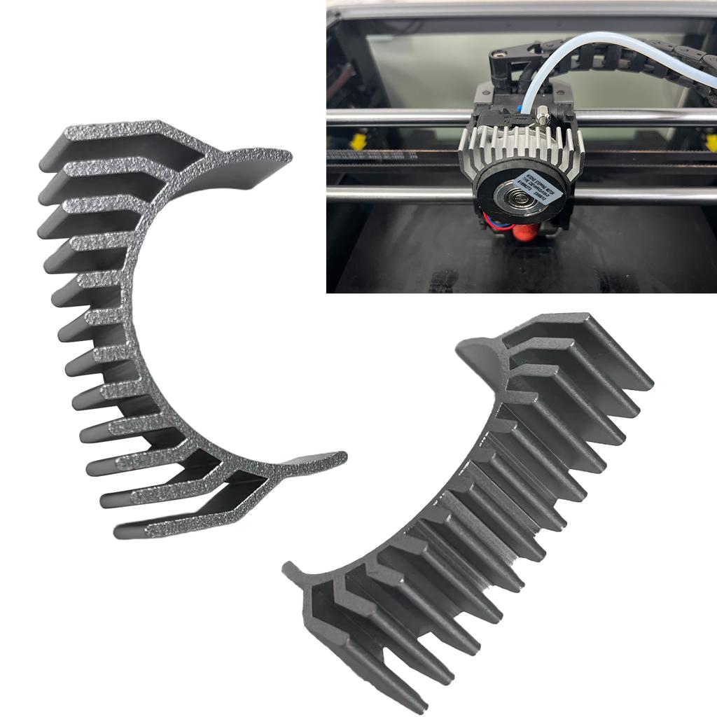 Черный алюминиевый радиатор для 3D-принтера K1MAX36, самоклеящийся радиатор с круговым шаговым двигателем и тихим пассивным охлаждением