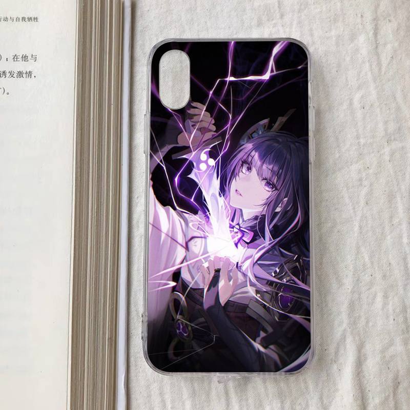 Чехол для телефона Genshin Impact Райдэн Сёгун для iPhone 11 12 13 Mini Pro Max 8 7 6 6S Plus X 5 S SE 2020 XR XS 10