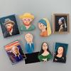 World Famous Painting Refrigerator Magnet Home Office Kitchen Locker Fridge Resin 3D Cartoon Men Women Magnetic Decoration Ornament