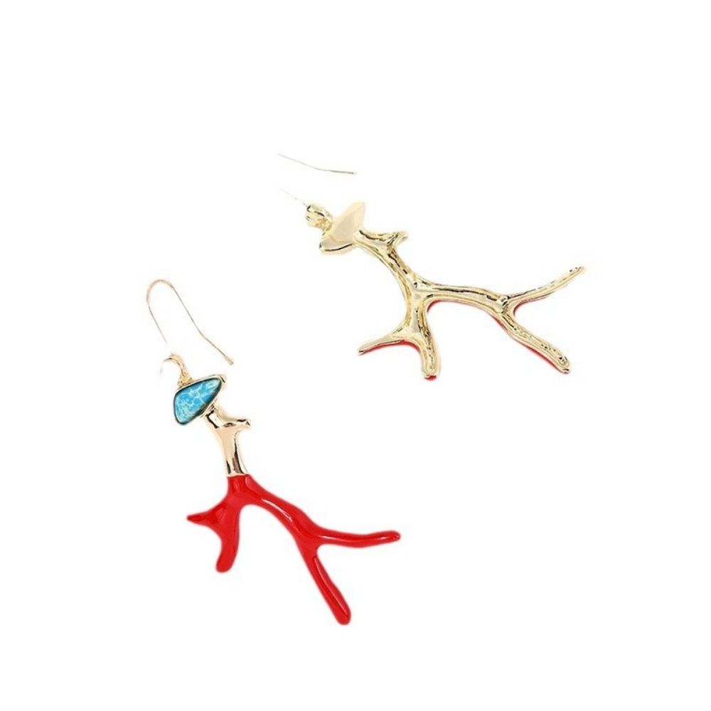 Clear Enamel Glaze Earrings U-Shaped Geometric Drop Earrings Irregular Colored Earrings  Party