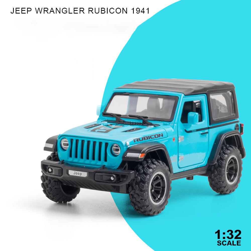 1/32 Wrangler литые модели автомобилей игрушка 1941 Rubicon металлические внедорожники со звуком световые игрушки для детей мальчиков
