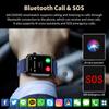 SACOSDING AMOLED Смарт-часы ЭКГ Артериальное давление Кислород в крови Температура тела ВСР Монитор здоровья SOS Bluetooth Вызов Смарт-часы Мужчины