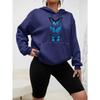 Creative Butterfly Design Print Women Hoodie New Street Casual Sweatshirt Fashion Fleece Hoody Pocket Comfortable Female Tops