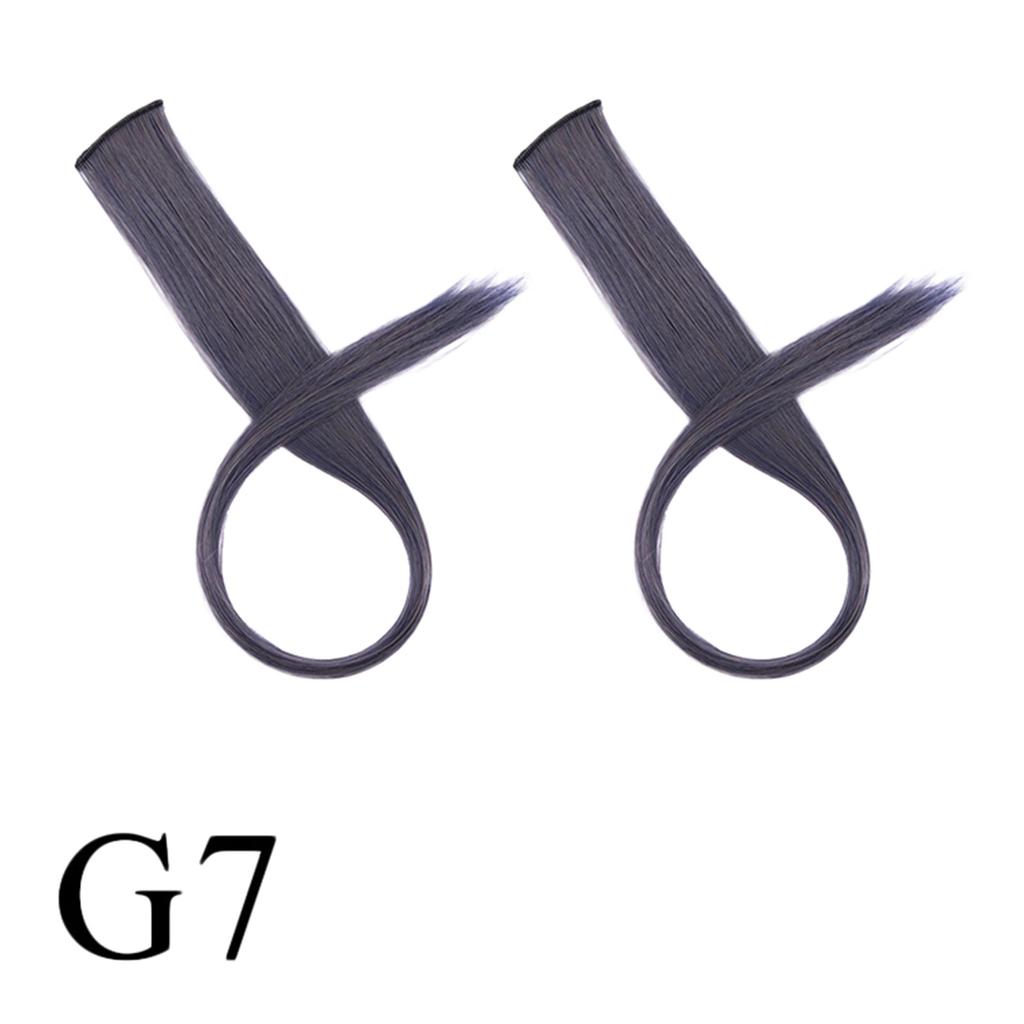 2 шт. цветные накладные волосы на клипсе 20 дюймов, прямые разноцветные волосы, аксессуары для наращивания волос для девочек, женщин, подарок, вечеринка, парик, шт.