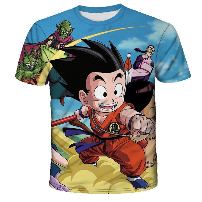 Летняя футболка Dragon Ball 2026 для детей, топ, футболка, аниме-фигурки, Сон Гоку