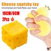 2 шт. Сквиш-игрушка "Сыр" Симуляция сыра Игрушка-пищалка Мягкая Милая Декомпрессионная Сжимающаяся Сырная Липкая Медленно восстанавливающаяся для Взрослых Игрушка