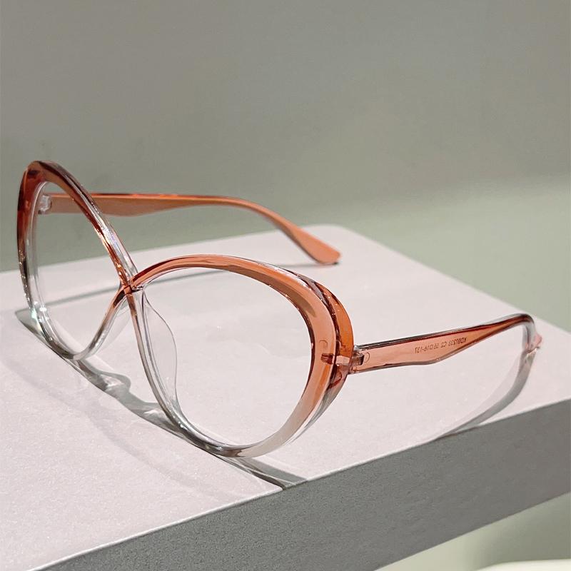 Очки Кошачий глаз Женские Модные Леденцового цвета Декор Очки Трендовый Дизайн Бренда Блокирующие Синий Свет Лоскутные Оптические Оправы