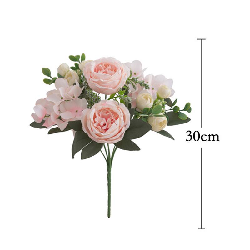 Шампанское Розовый Шелковый Пион Искусственные Поддельные Цветы Букет Домашний Свадебный Декор