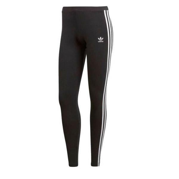 Adidas Женские узкие леггинсы с 3 полосками, брюки для бега, спортивные брюки, черные CE2441