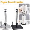 Держатель для бумажных полотенец из нержавеющей стали с храповым механизмом Диспенсер для бумажных полотенец с утяжеленным основанием Нескользящий кухонный органайзер