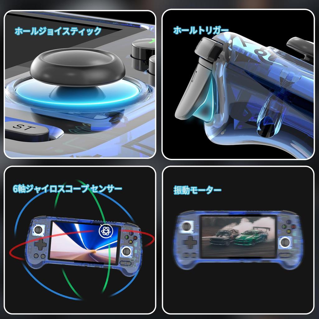 Портативная игровая консоль ANBERNIC RG556 на Android 13 с 5G Wi-Fi 4.2, Bluetooth, классическими играми, 5,48-дюймовым IPS-дисплеем, ретро-игровая консоль (RG556-Синий)