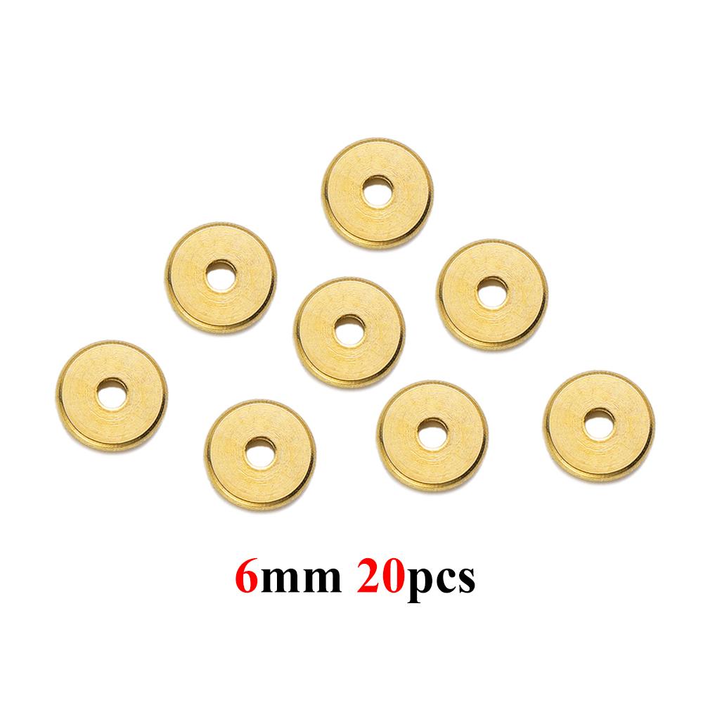 20/50Pcs 4mm 5mm 6mm 8mm Stainless Steel Round Flat Spacer Beads Loose Beads for DIY Bracelet Necklaces Jewelry Making Supplies