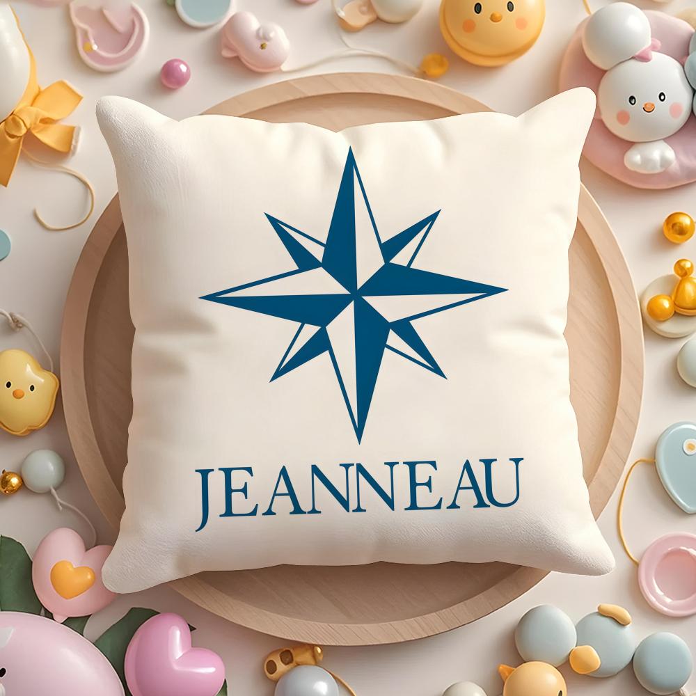 Чехол на подушку с логотипом J-Jeanneau Yachts для дома и автомобиля, многоцелевой - Двусторонний, Мягкий и прочный для ежедневного использования