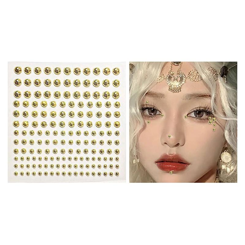 Diamond Sticker Fake Nose Stud Self Adhesive Non Piercing Eye Ear Face Body Jewelry For Women Sticker