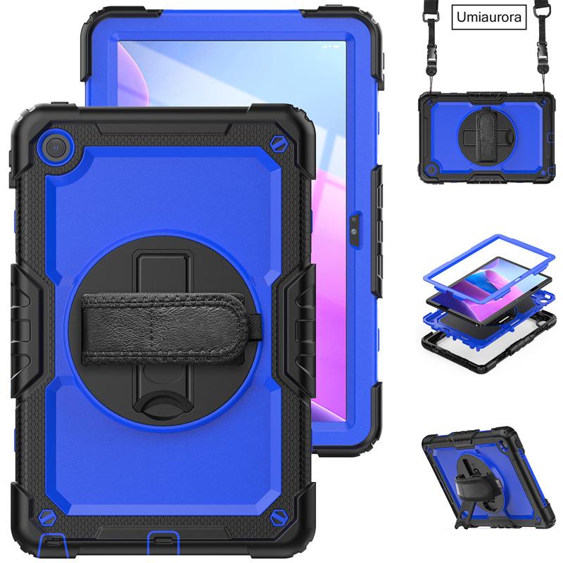 Для Lenovo Tab M10 Plus 10.6" TB128FU 3-го Поколения 10.1 Дюйма TB328FU X306F X606F Ударопрочный Прочный Чехол для Планшета Ручной Ремень Подставка Funda