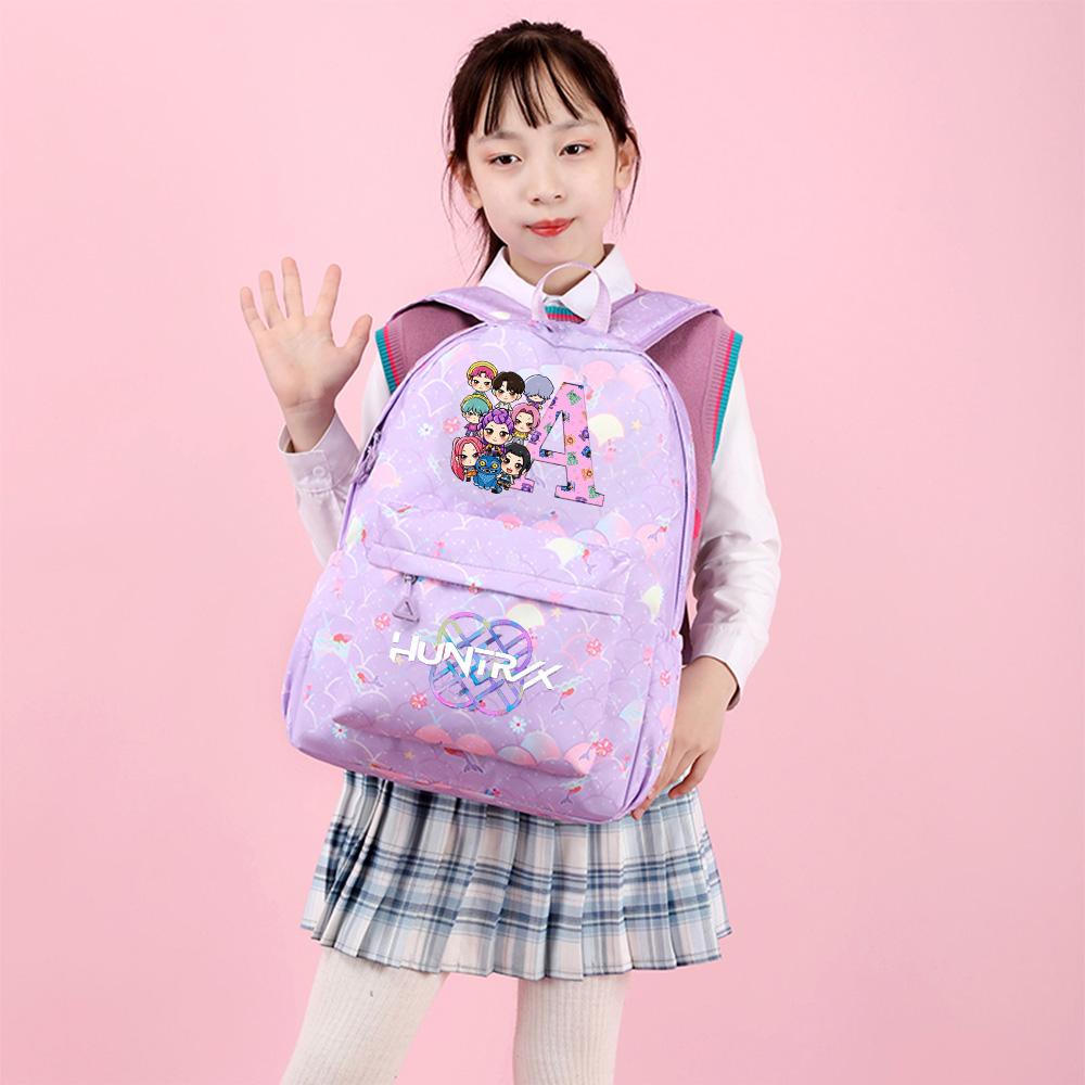 3Pcs/set 26 English Letter Kpop Printed Backpack Handbag Pencil Case for Teenger Student Girl Boy Schoolbag Kid Bookbag Large Capacity Travel Bag Gift