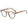 Fashionable Round-frame Reading Glasses High-definition Anti-blue Light Presbyopia Glasses High-end Full-frame Hyperopia Glasses