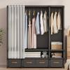 Dustproof Wardrobe With Drawer Household Foldable Multi-layer Wardrob DIY Assembly Storage Wardrobe Bedroom Open Storage Cabinet