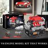 MOULD KING 10204 Технический игрушечный автомобильный двигатель The Motorzied FE Sports Car V8 Engine Building Block Brick Kids Christmas Gift
