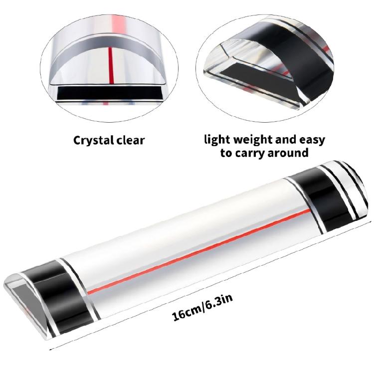 Travel Friendly 6 Inch Craft Ruler Integrated Magnifying Lens Sliding Guide Sewing Measurement for Detailed Projects