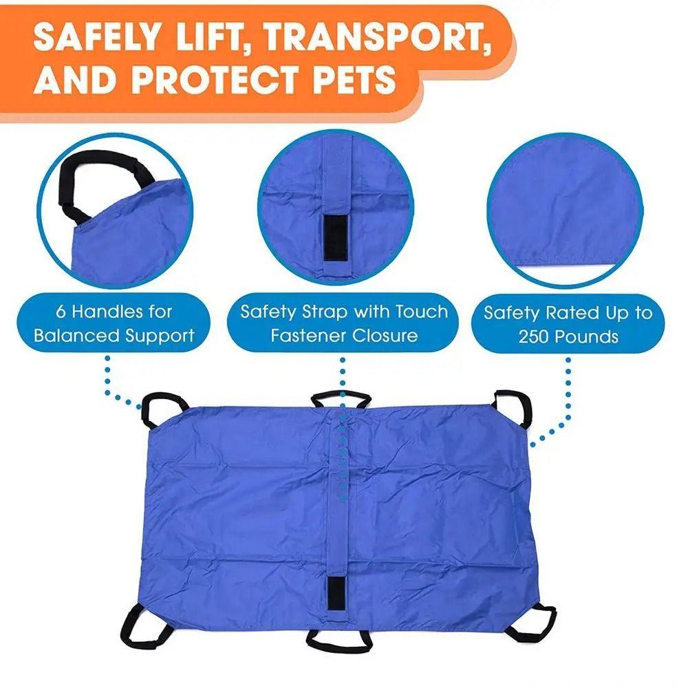 Waterproof Pet Transport Stretcher Foldable 6 Handles Emergency Backpack Comfortable Multifunctional