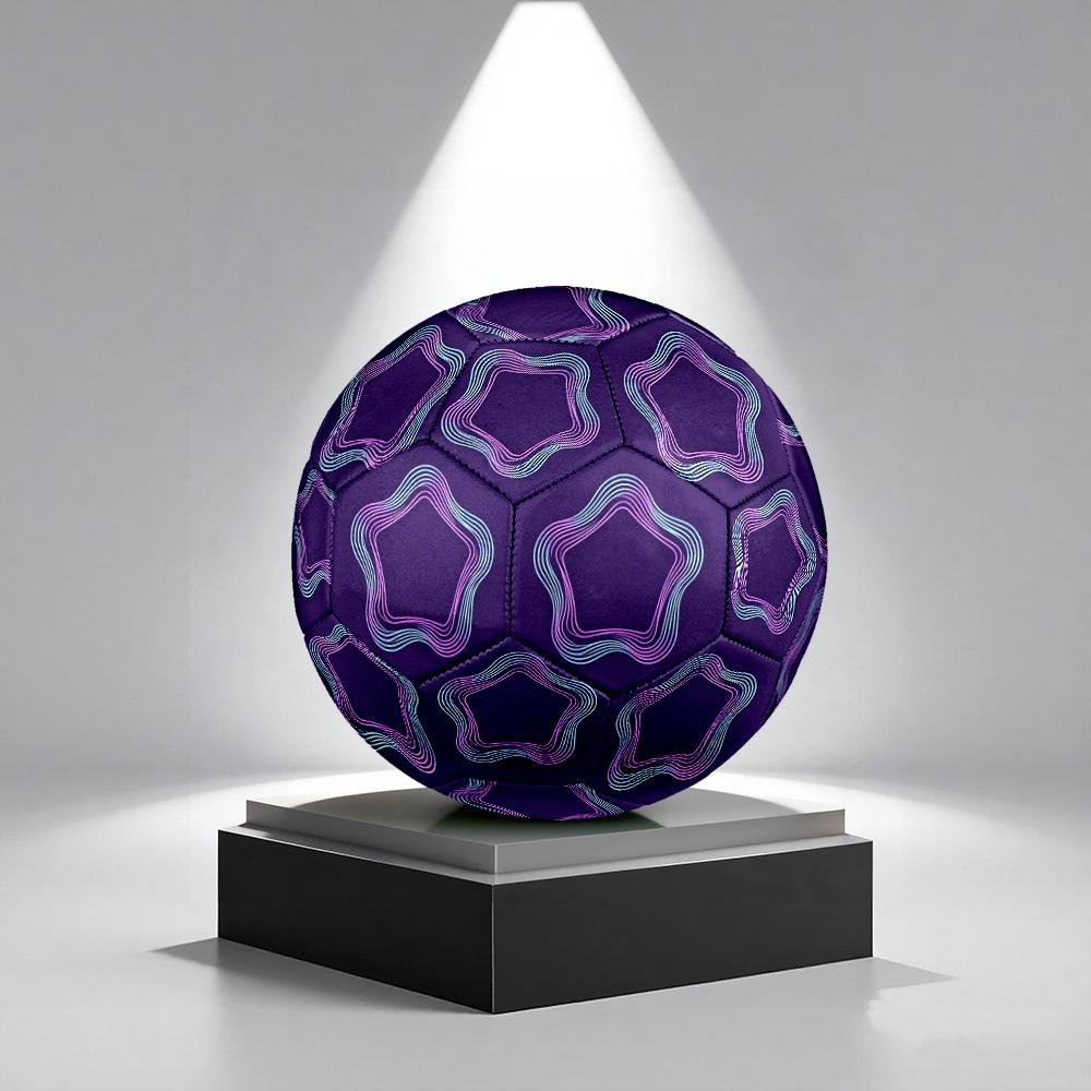 1pc Neon Star Frame Size 5 Soccer Ball Professional Match Training Football Indoor &Outdoor Sports Ball Lightweight Durable c6593
