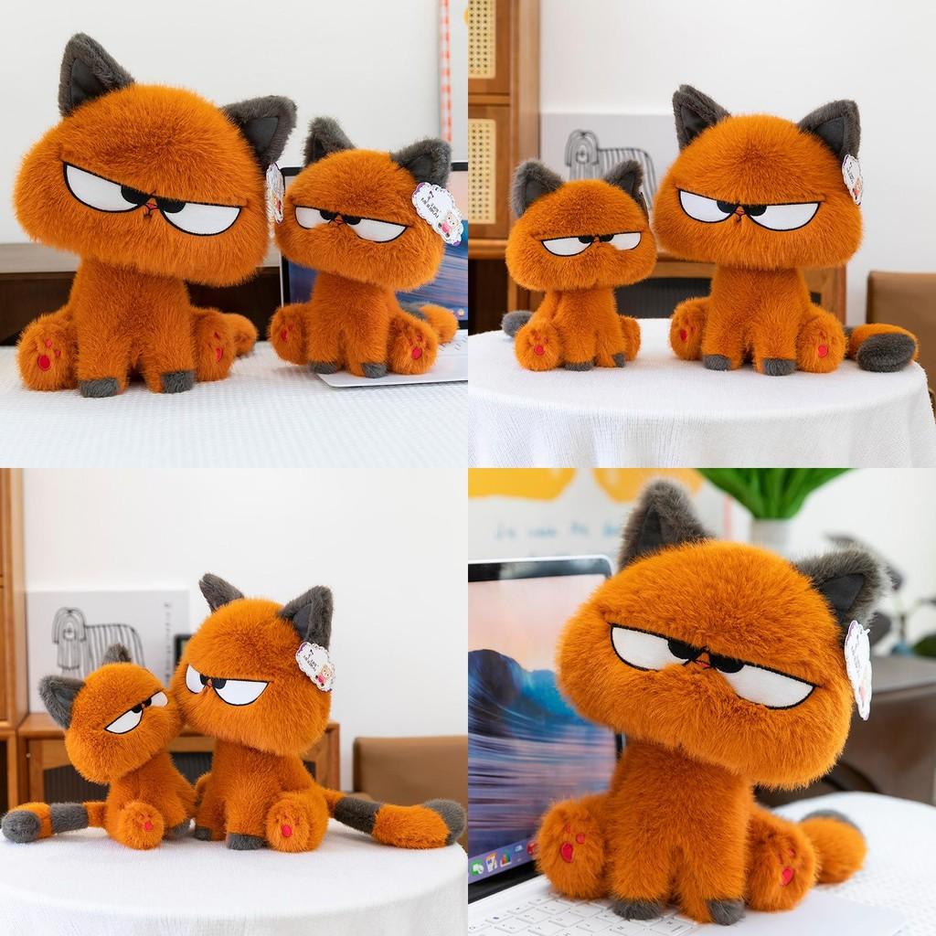 Soft Short Plush Cat Doll With Fluffy Filling For Kids Room Decoration